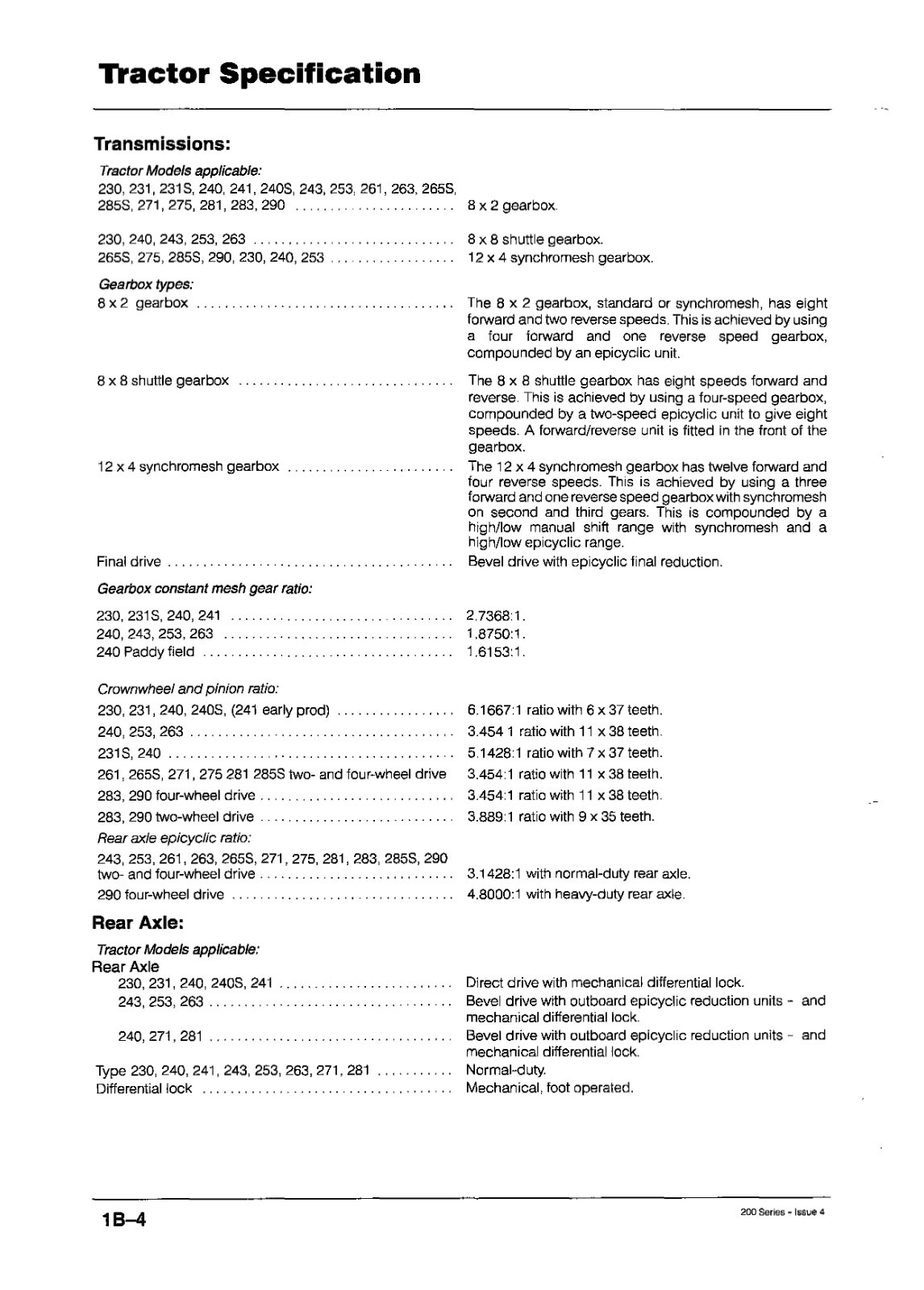 Massey Ferguson Tractors Service Manual Repair 230 231 231S 235 240 241 243 245