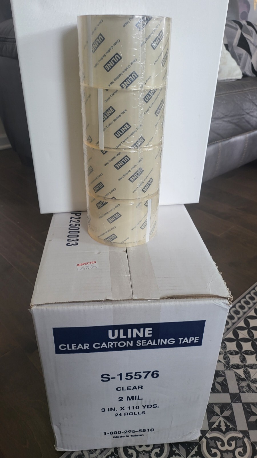 Uline S-15576 Industrial Tape 3 IN x 110 yds -2 Mil, Clear