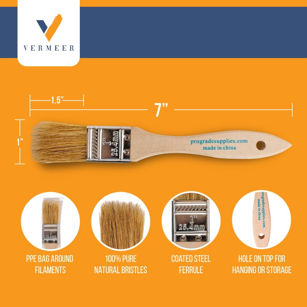 36 Pack – 1″ Chip Brushes for Paints, Stains, Varnishes, Glues & Gesso