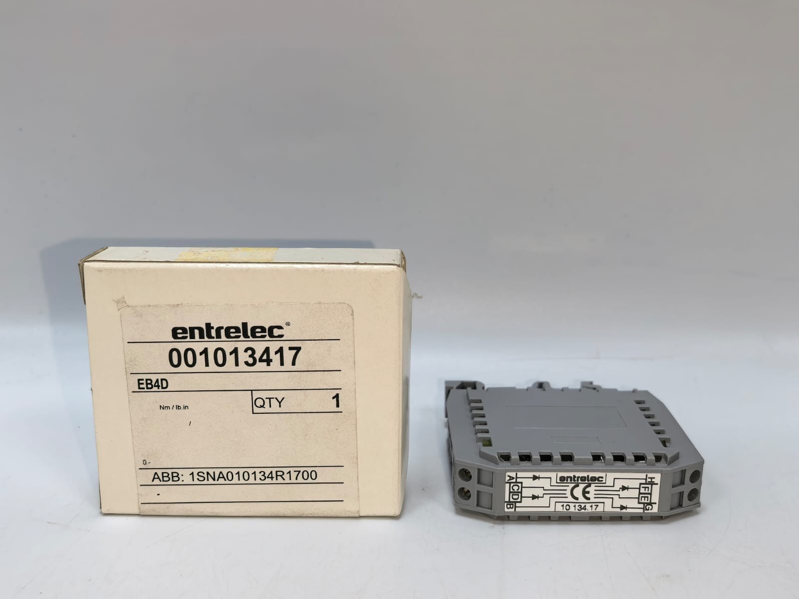 LOT 2 PCS ABB EB4D 1SNA010134R1700 SCREW CLAMPS TERMINAL BLOCKS