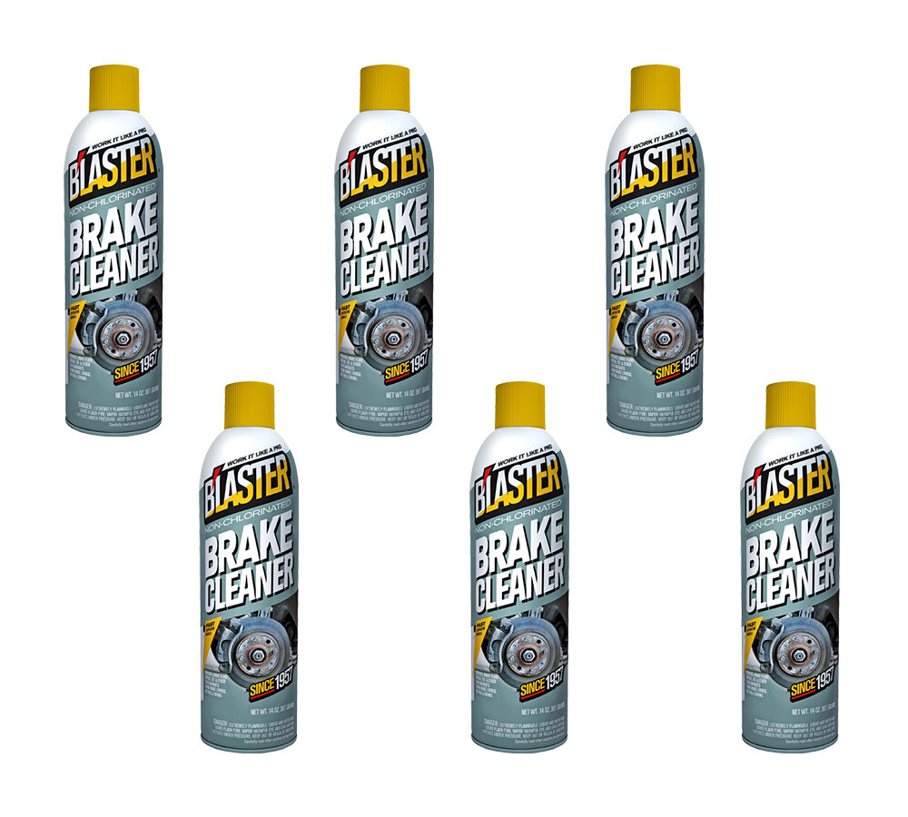 Blaster 6 Pack Non-Chlorinated Brake Cleaner, Part No. 20-BC, 14 oz. Aerosol Can
