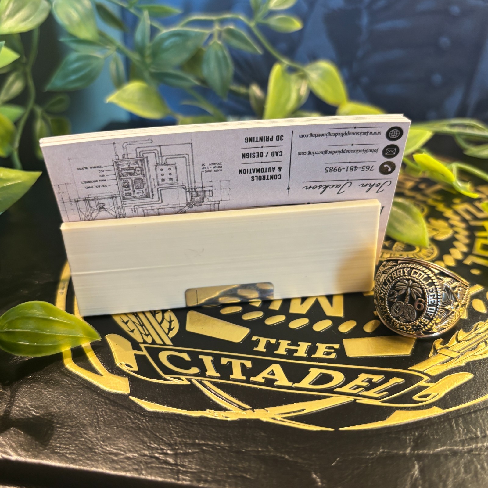 Padgett Thomas Barracks Business Card Holder WHITE The Citadel 3D Printed
