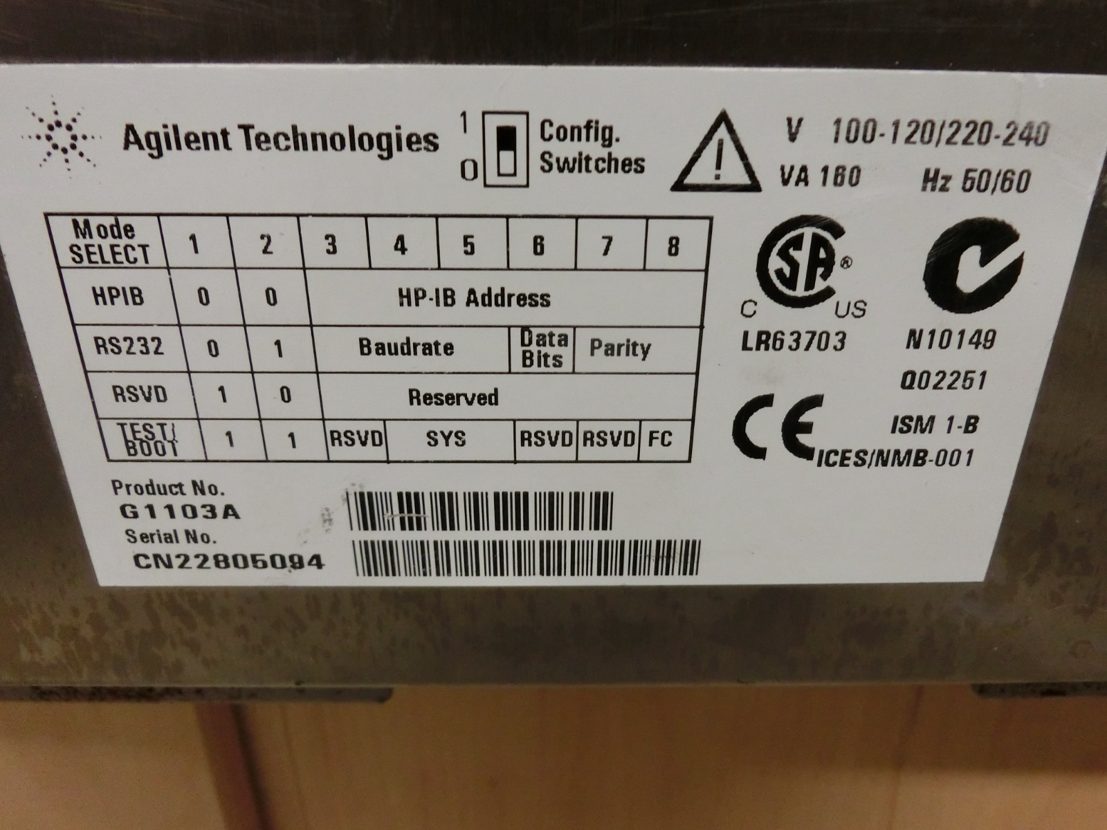Agilent HP 8453 UV-Vis Spectrophotometer G1103A Working 30 days warranty