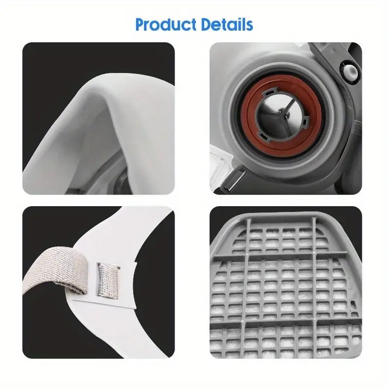 7in1 Half Face Gas Mask 6200 Respirator Safety Protect Painters Respirator
