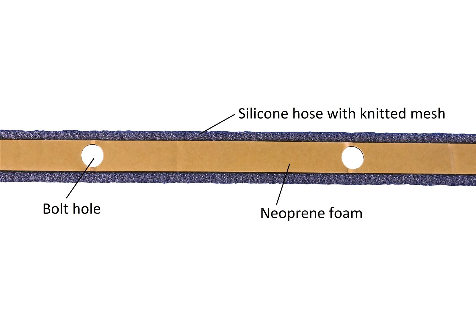 10′ Holland Shielding Systems EMI/RFI EMC-IP Gasket Knitted Mesh w Neoprene Foam