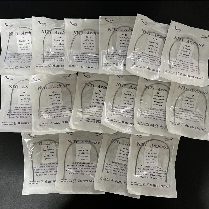 5Packs Dental Orthodontic Reverse Curve Arch Wire Niti Super Elastic Rectangular
