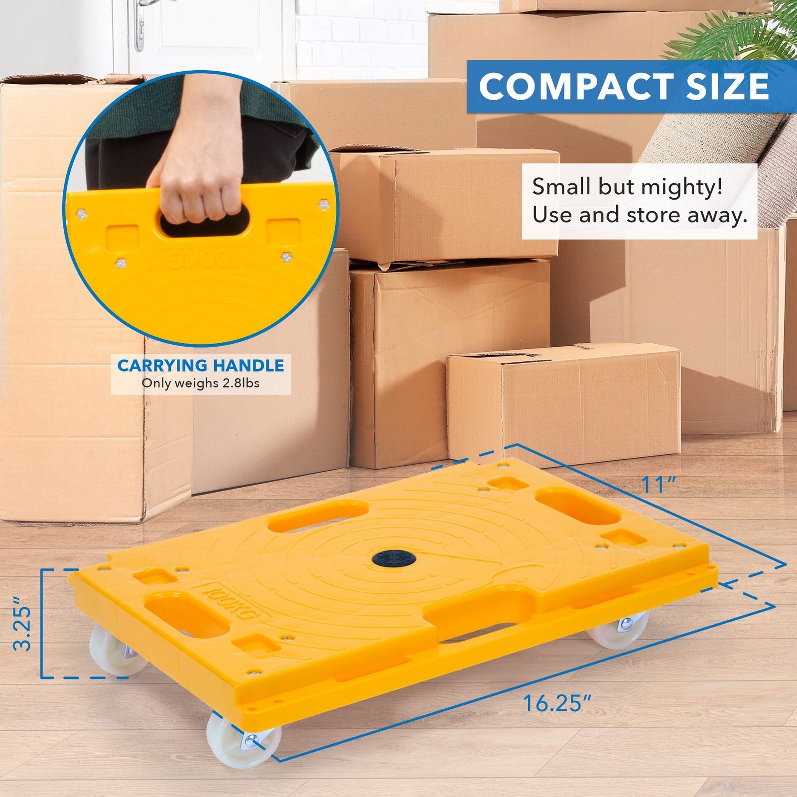 Mount-It! Small Platform Dolly Cart | 220 LBS Capacity