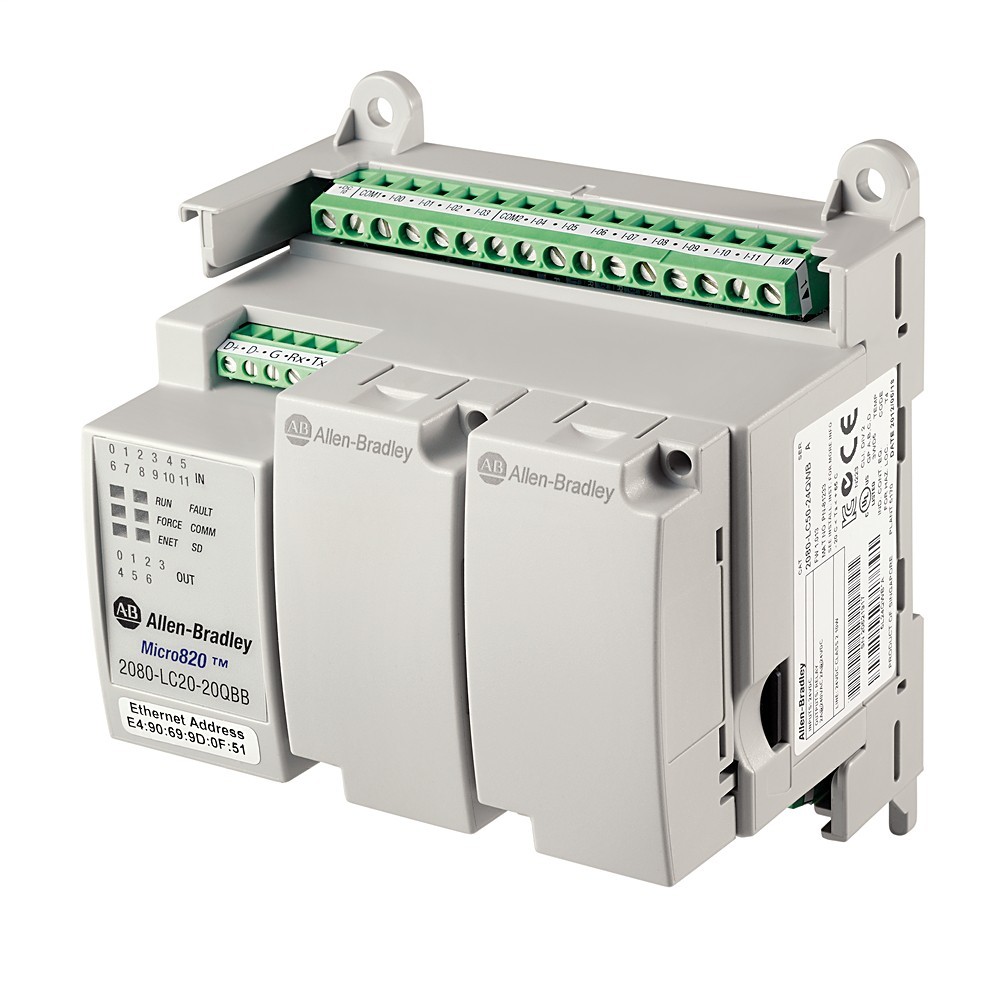 Allen Bradley 2080-LC20-20QBB Micro 820, Controller, Fixed Terminals