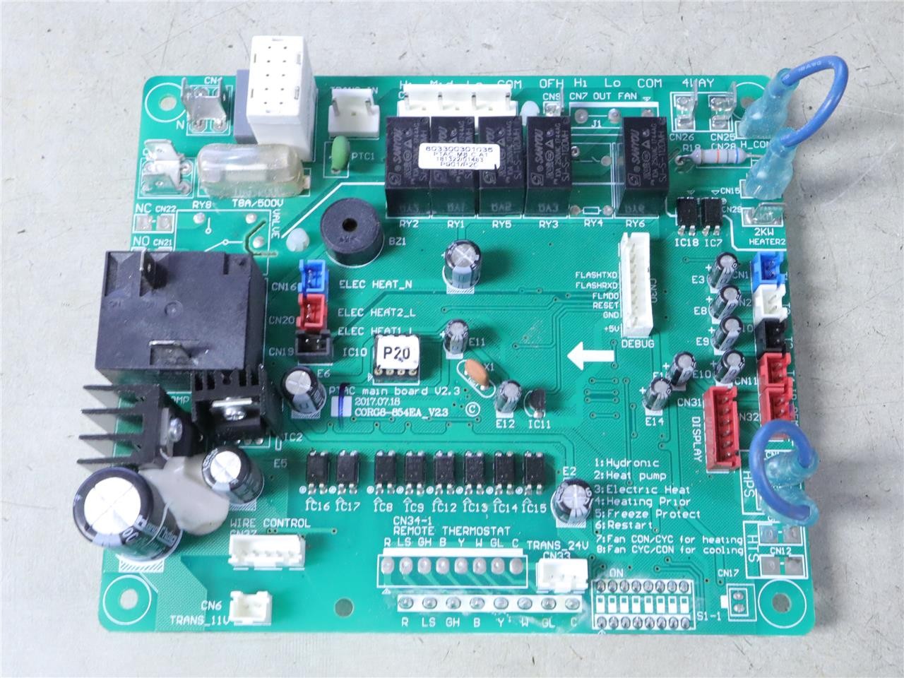 ISLANDAIRE 803300301035 PTAC V2.3 Main Control Circuit Board PTAC-MB-C-A1