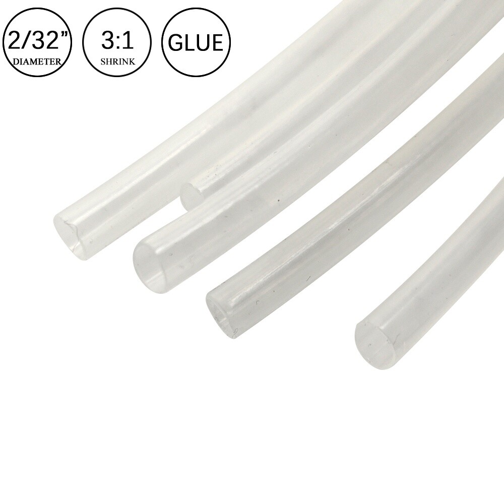 3:1 Heat Shrink Tubing Tube Clear Glue Waterproof Dual Wall Wires Wrap