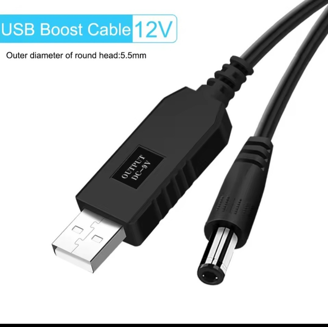 USB 5V to DC 12v Step-Up Converter Module Power Boost Adapter Cable 5.5×2.1mm