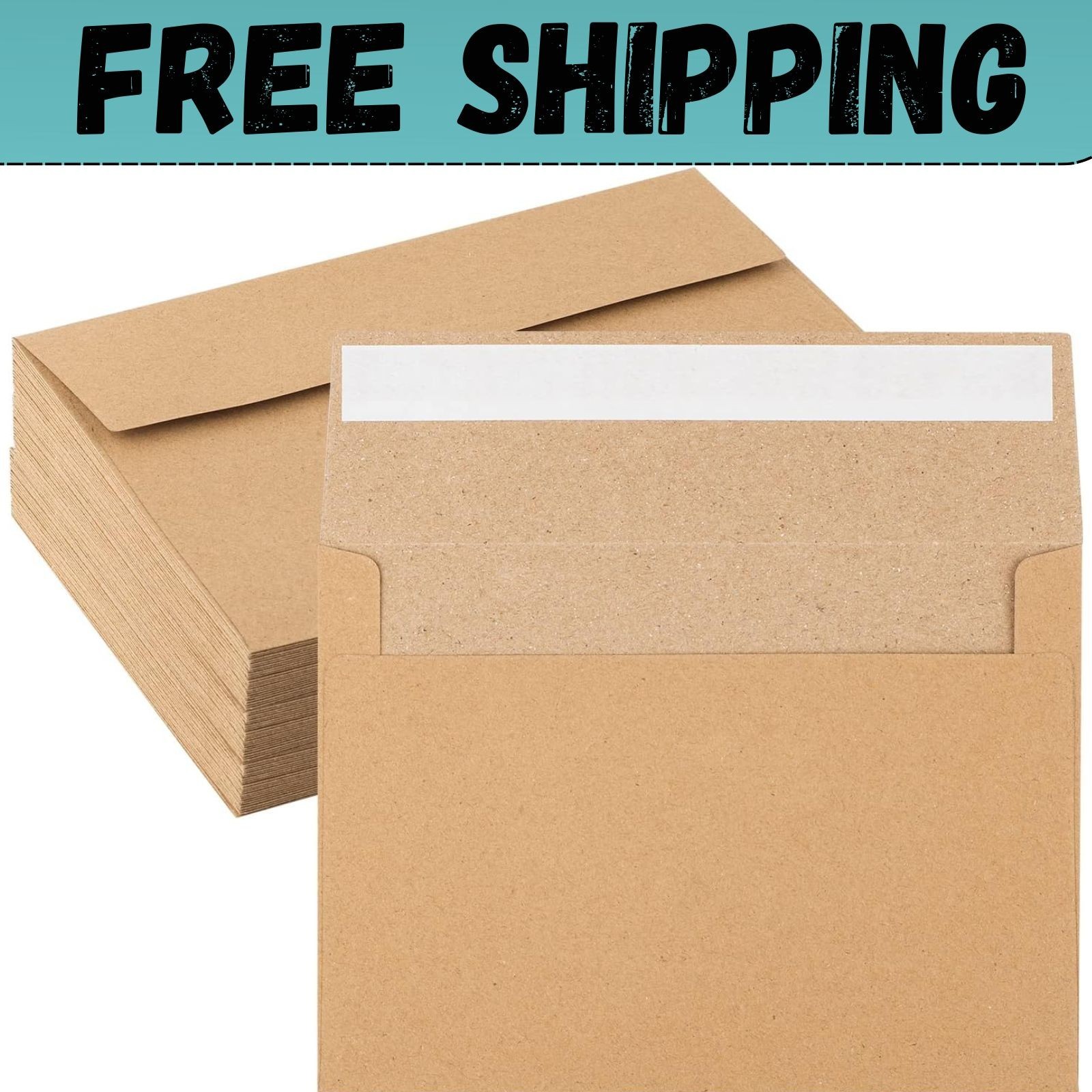 50 Pack Kraft Envelopes 4 X 6 Inch Brown Envelopes,A4 Envelopes, Card Envelopes,
