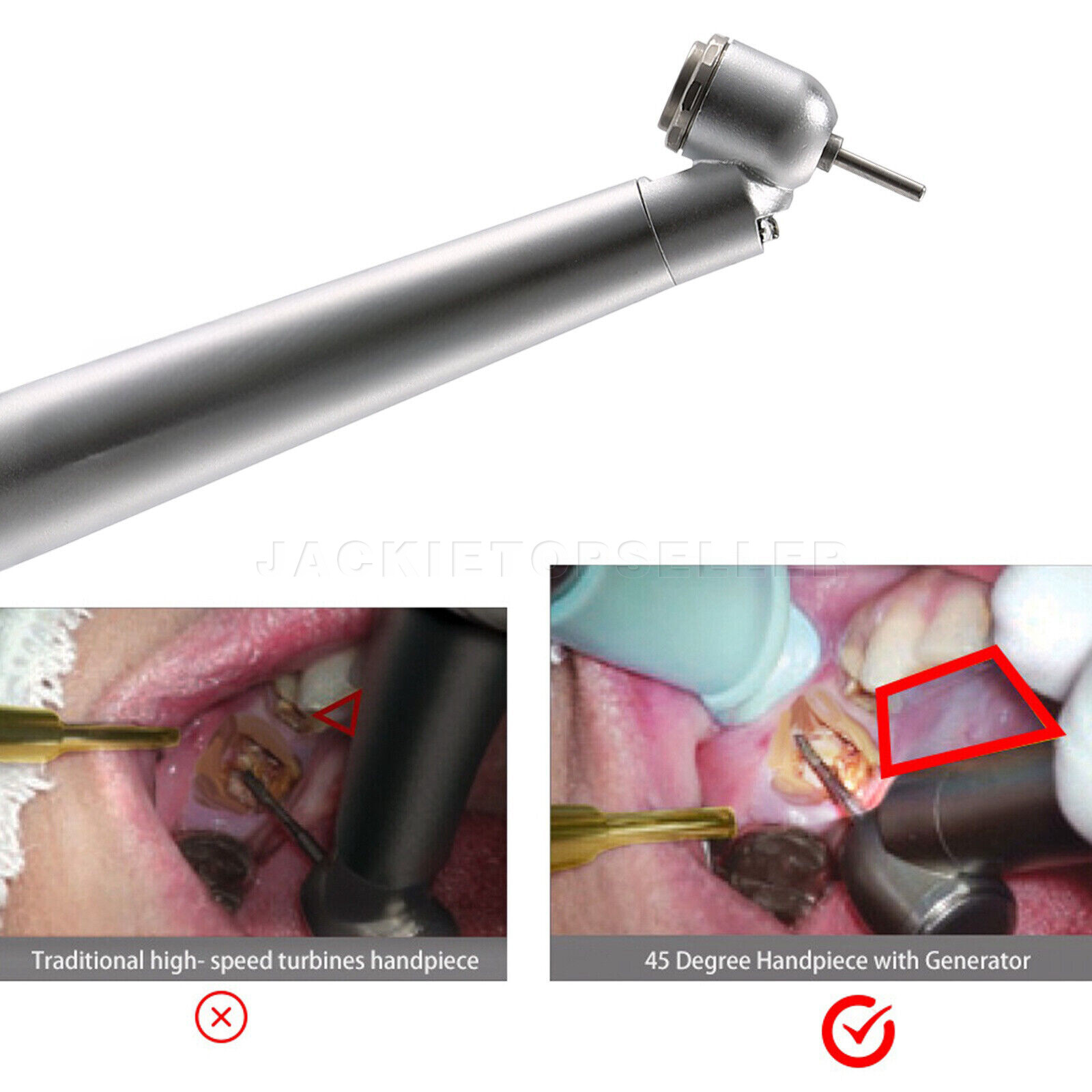 45° Surgical NSK PANA MAX Style Dental Pieza de mano alta velocidad 2Hole Borden