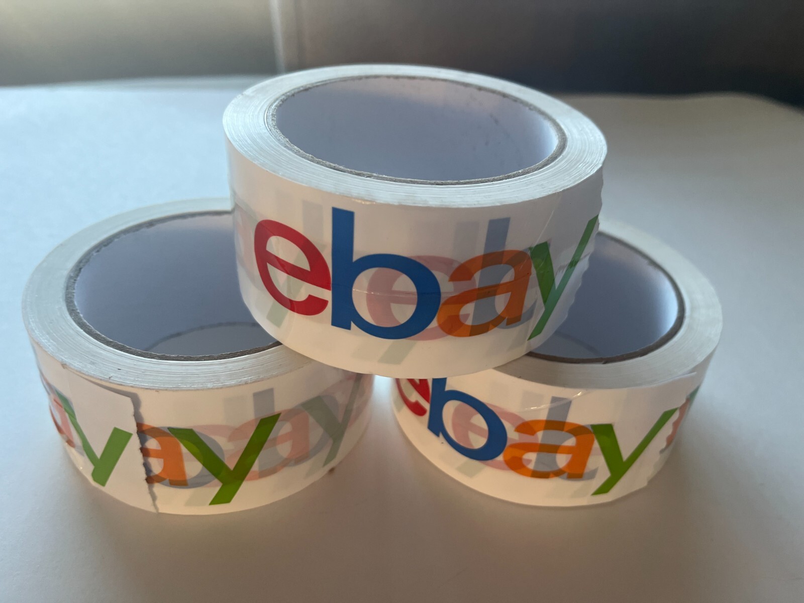 3-Pack Color Logo eBay Branded Packaging Tape 2″ x 75 Yards NEW