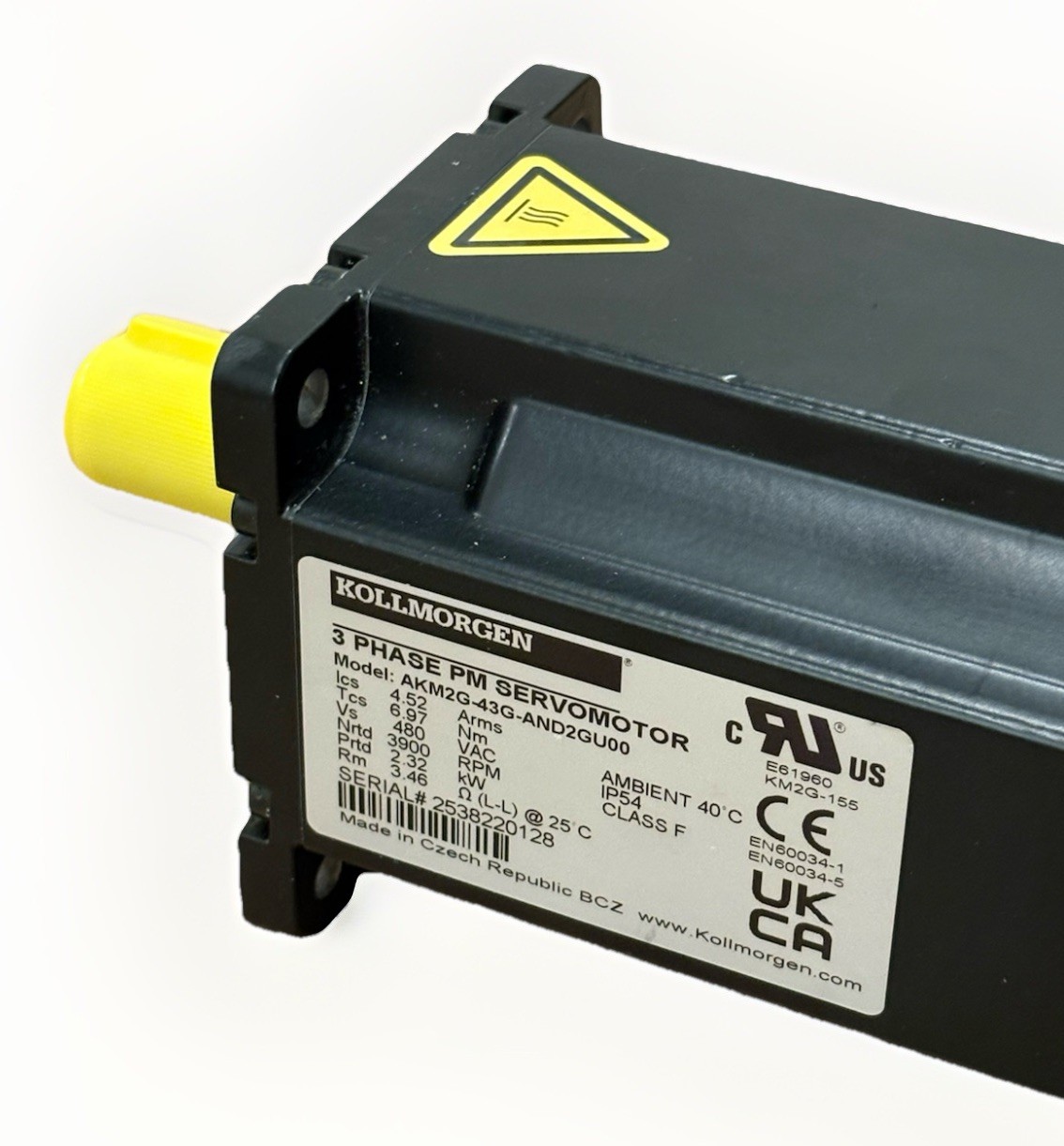 KOLLMORGEN 3 PHASE PM SERVOMOTOR AKM2G-43G-AND2GU00