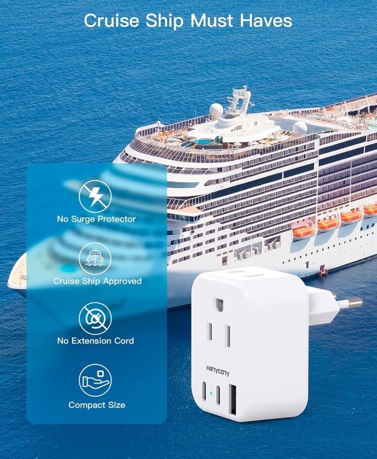 HANYCONY European Travel Plug Adapter USB C, International Adapter, US…