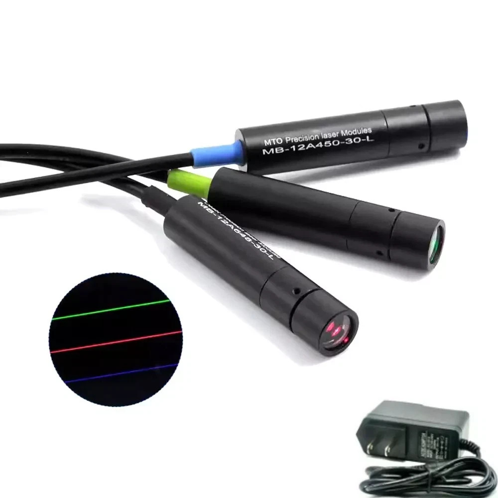 515nm 5mW Powell Lens 90° Green Line Laser Diode Module Positioning 5V Adapter