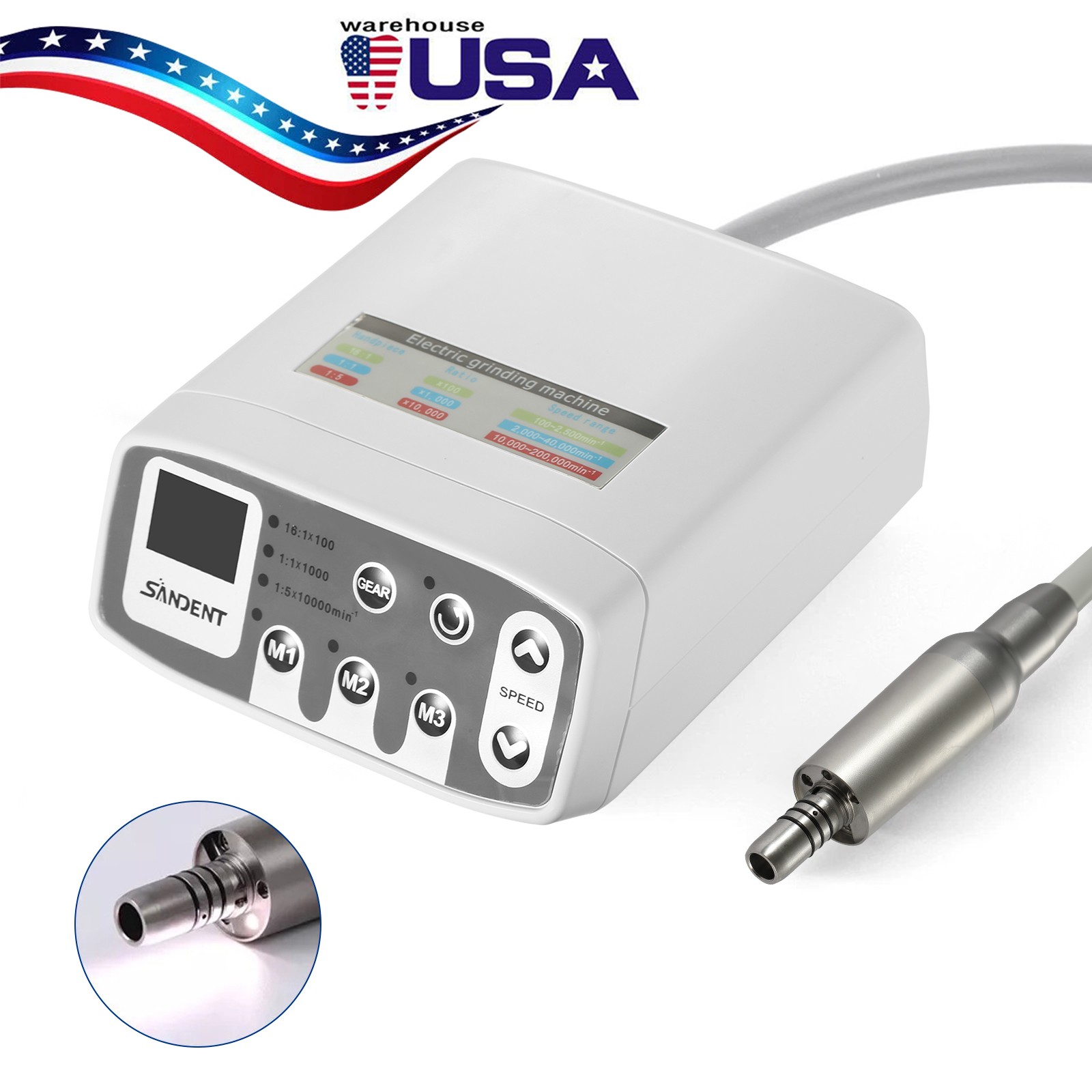 Dental 360° Swivel Hygiene Prophy Handpiece Air Motor 4H 4:1 Nose Cone Midwest