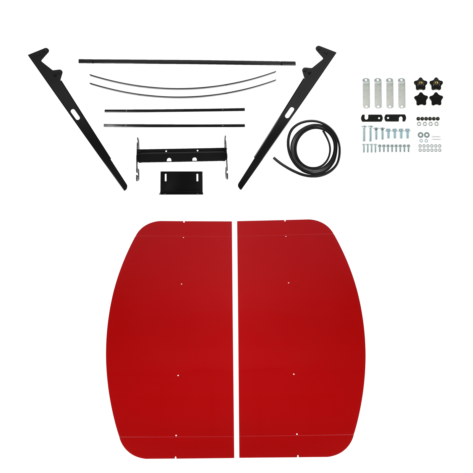 NEW Tuff Top Tractor Canopy Red For ROPS 52″ X 52″ w/ Mounting Accessories