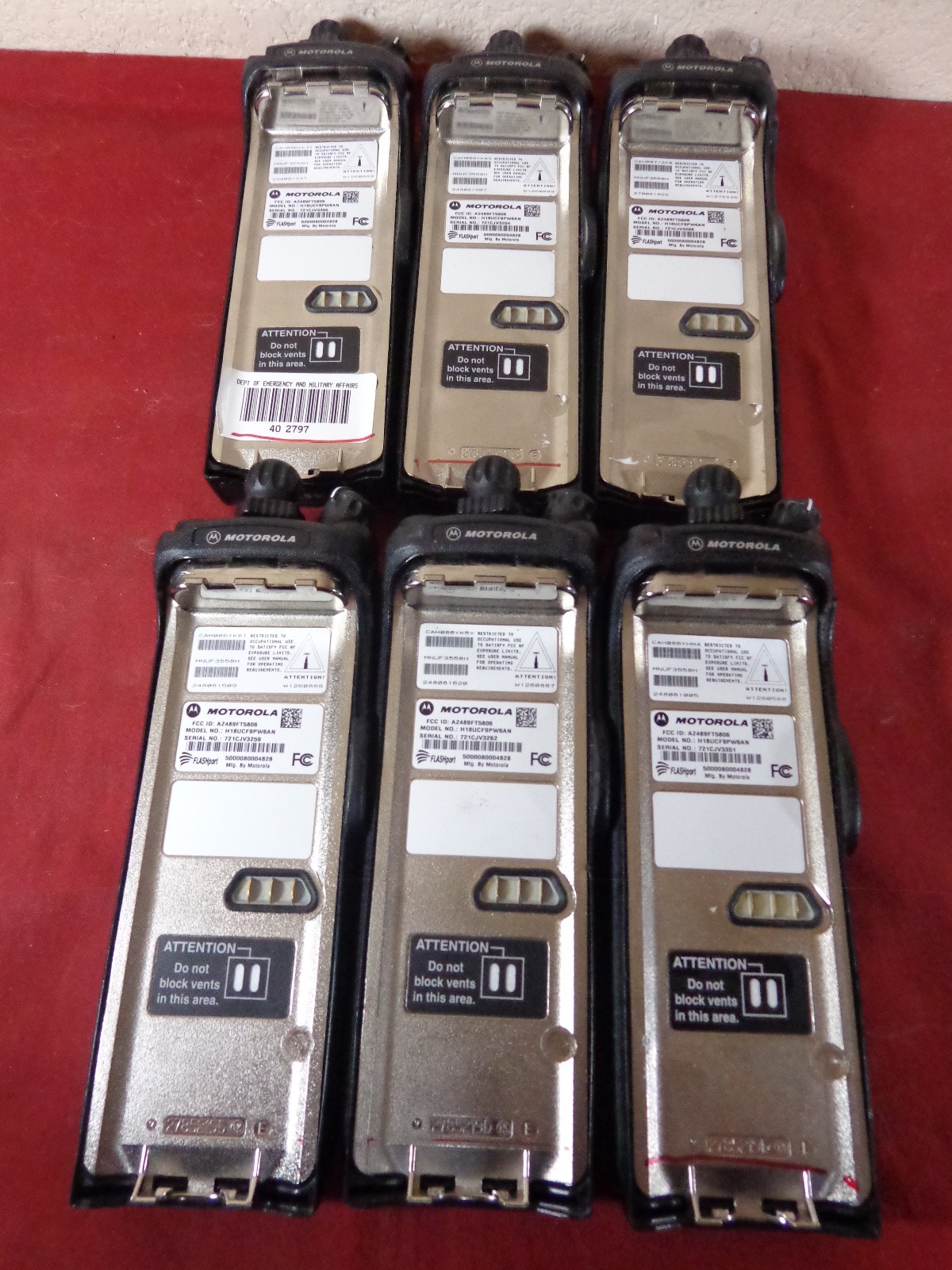 6x Motorola XTS5000 700/800 P25 Radio H18UCF9PW6AN Actual Photo’s w/ charger/ant