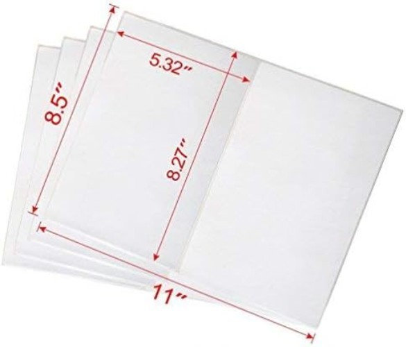 1000 White Half Sheet Shipping Labels – 8.27 x 5.32 Inches for Easy Printing