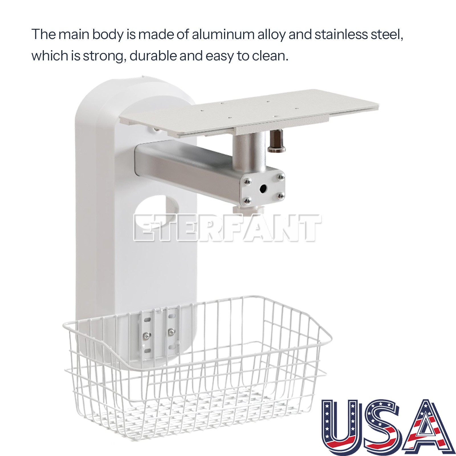 Wall Mount Bracket/Adjustable Mobile Rolling Cart Used for Patient Monitor US