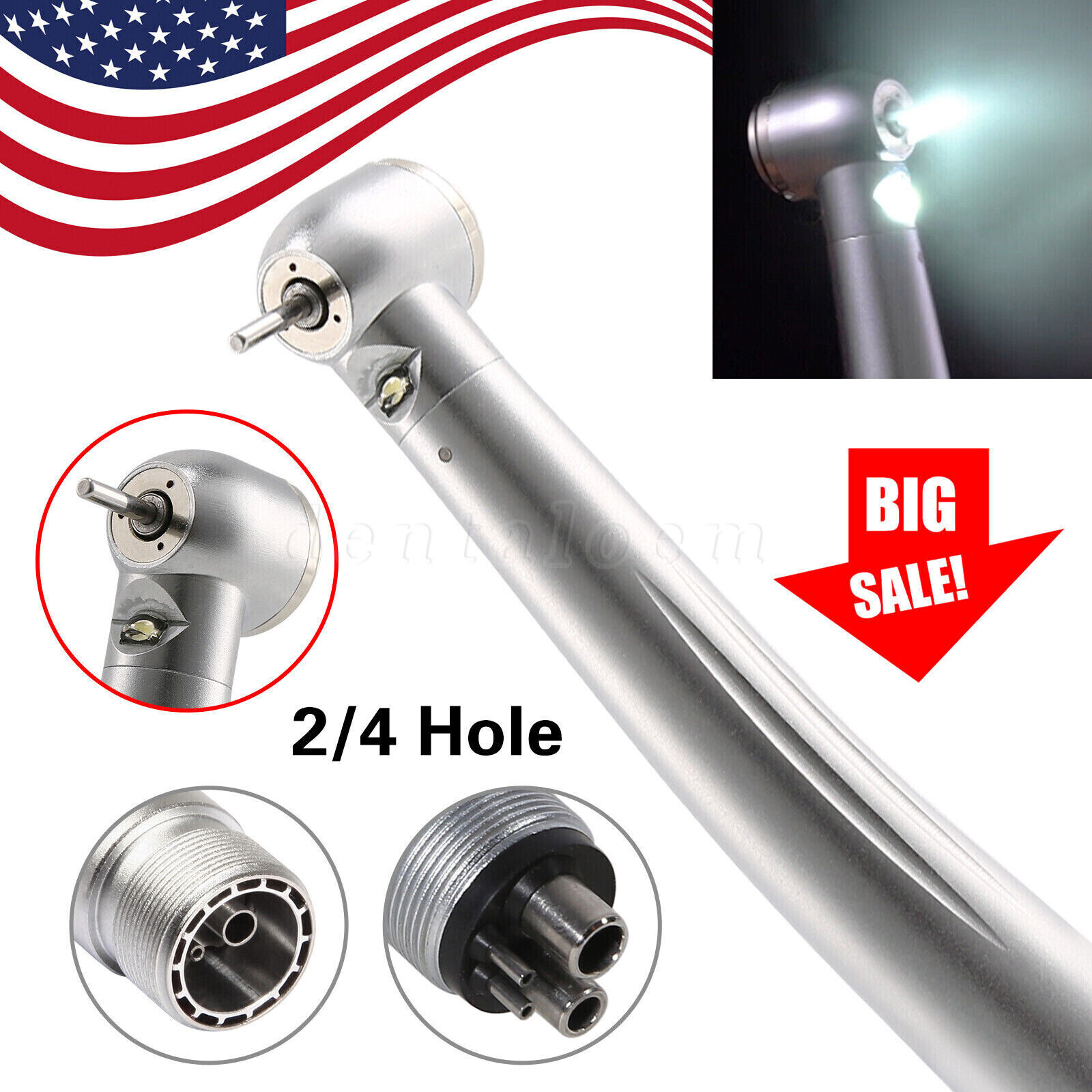 Yabangbang E-generator Dental LED Fiber Optic High Speed Handpiece 2/4 NSK Style