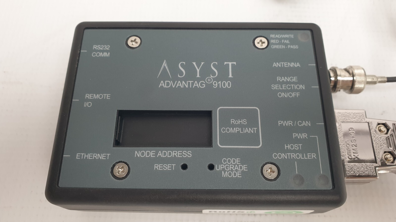 ASYST ADVANTAG® 9100 ATR9100 RoHS Reader/Writer Module with Antenna and Cable