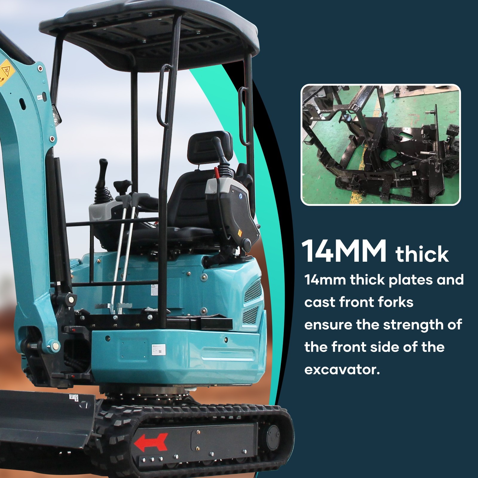 FREE SHIP 2.5Ton Mini Excavator KUBOTA D902 Diesel Side Swing Expand Track Pilot