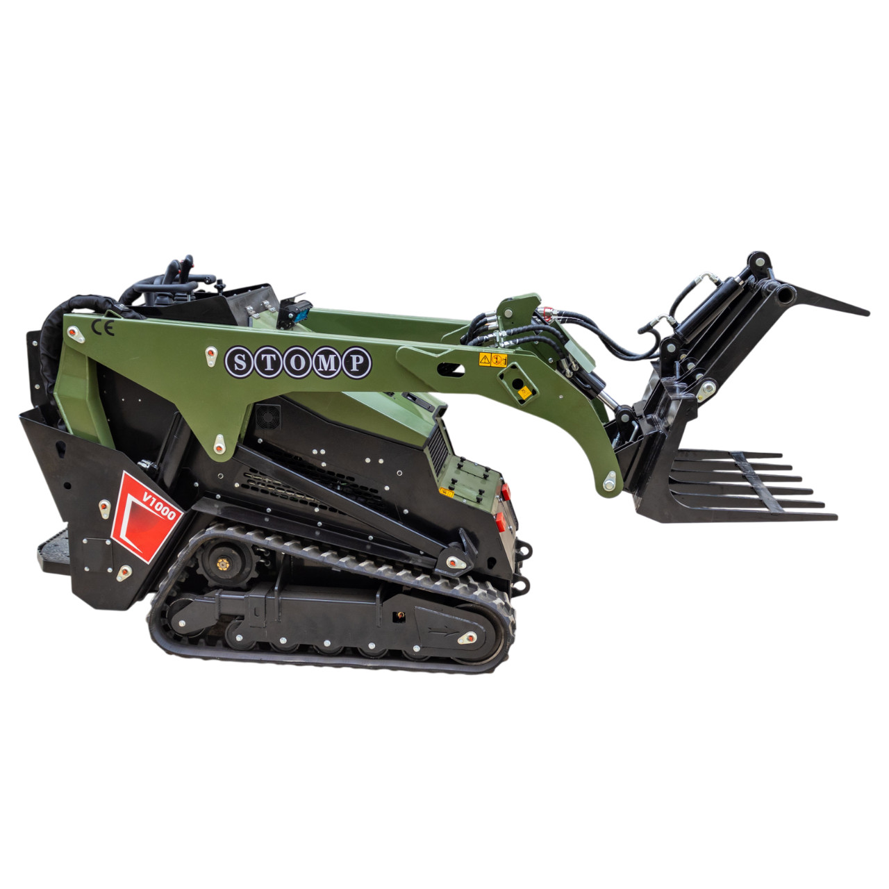 TYPHON STOMP V1000 1.5Ton Skid Steer Loader Kubota D1105 w Grapple and Bucket