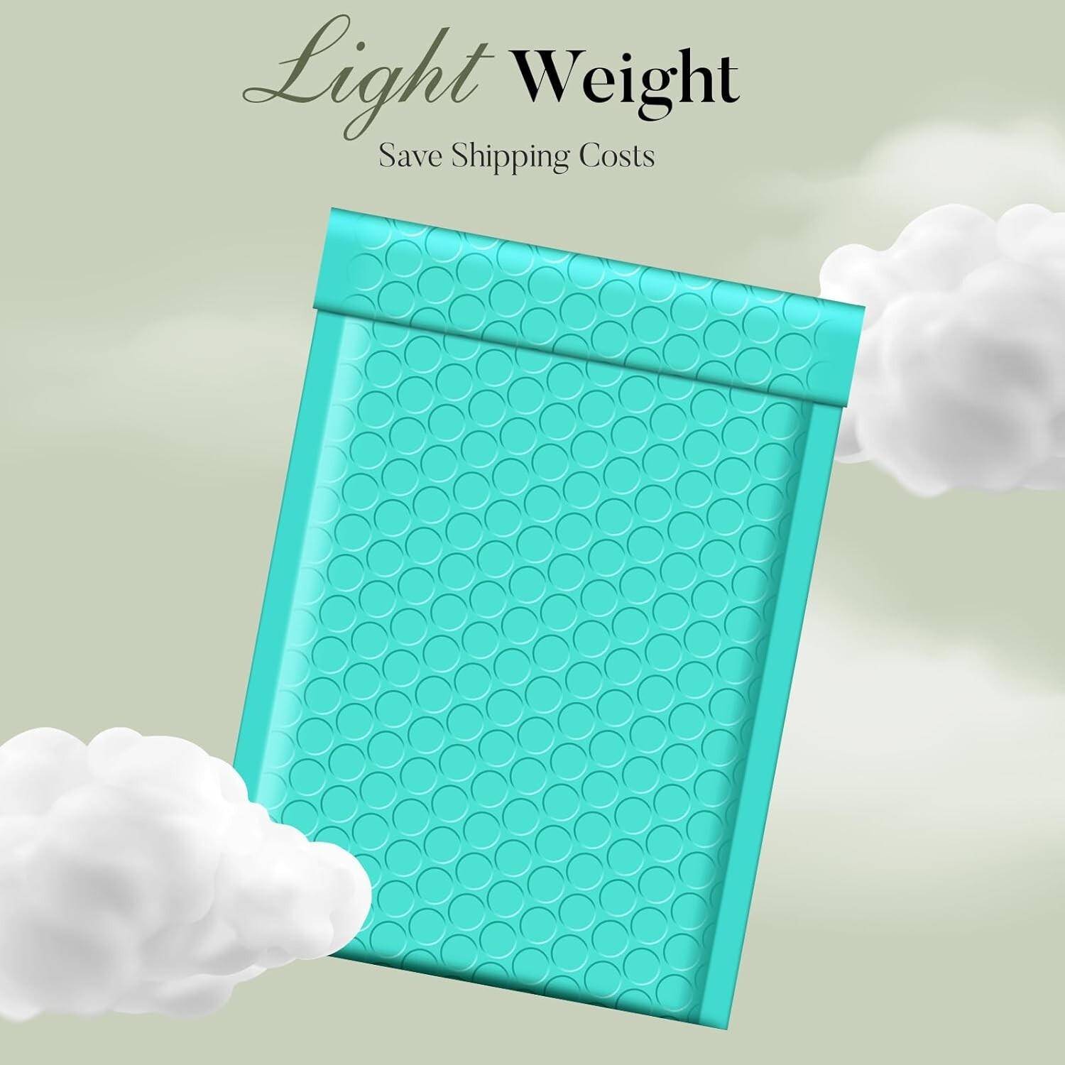 Poly Bubble Mailer 4×8″ 200pcs Small Padded Envelope Mailing Bags 4×7 Teal #000
