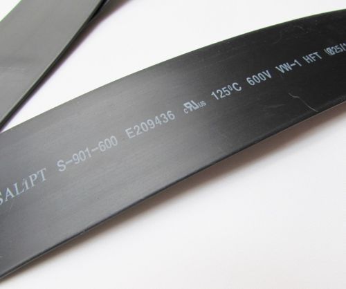 Black Heat Shrink Tubing 1.5 inch (40mm) 2:1 Ratio Sleeve Wire Wrap 4 Feet