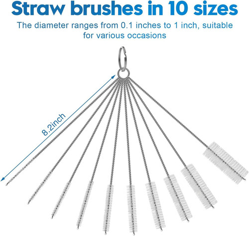 14Pcs Bottle Brush Cleaner Set, Long Handle Brushes, Multicolored