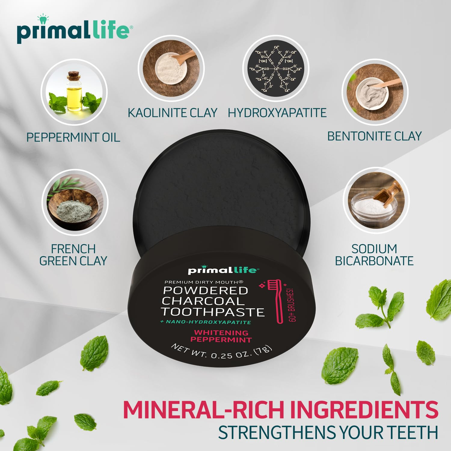 -Dirty Mouth Toothpowder, Activated Charcoal Tooth Cleaning Powder, Essential Oi