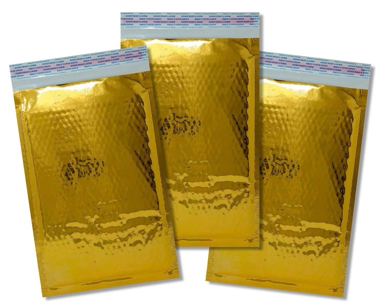 4×8 Metallic Bubble Mailers Padded Shipping Envelopes, Mirrored Hologram Choose!