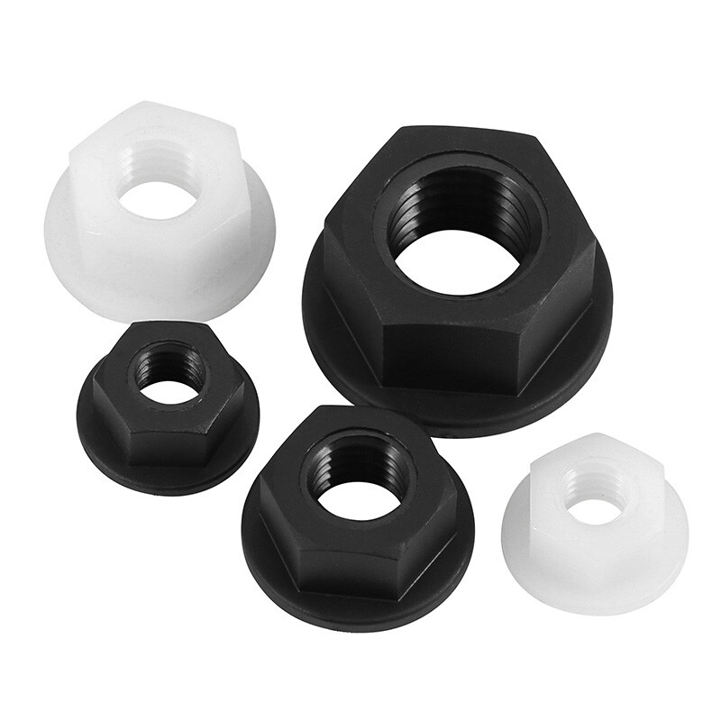 Plastic Flange Nut Nylon Hex Nuts Anti-Slip Metric M3 M4 M5 M6 M8 M10 M12