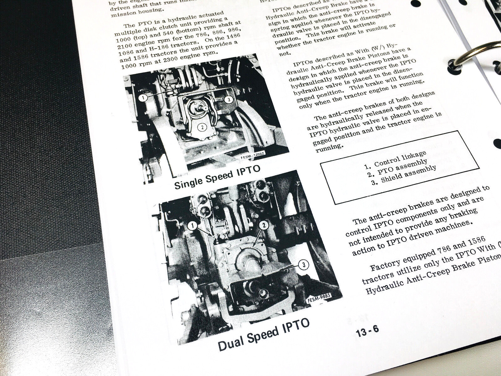 International 986 1086 1486 Tractor Service Parts Operators Manual Repair Set