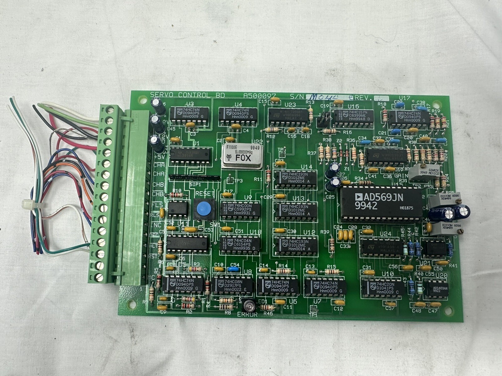 Sonoscan CSAM II Servo Control Board & Motor Edge Filter