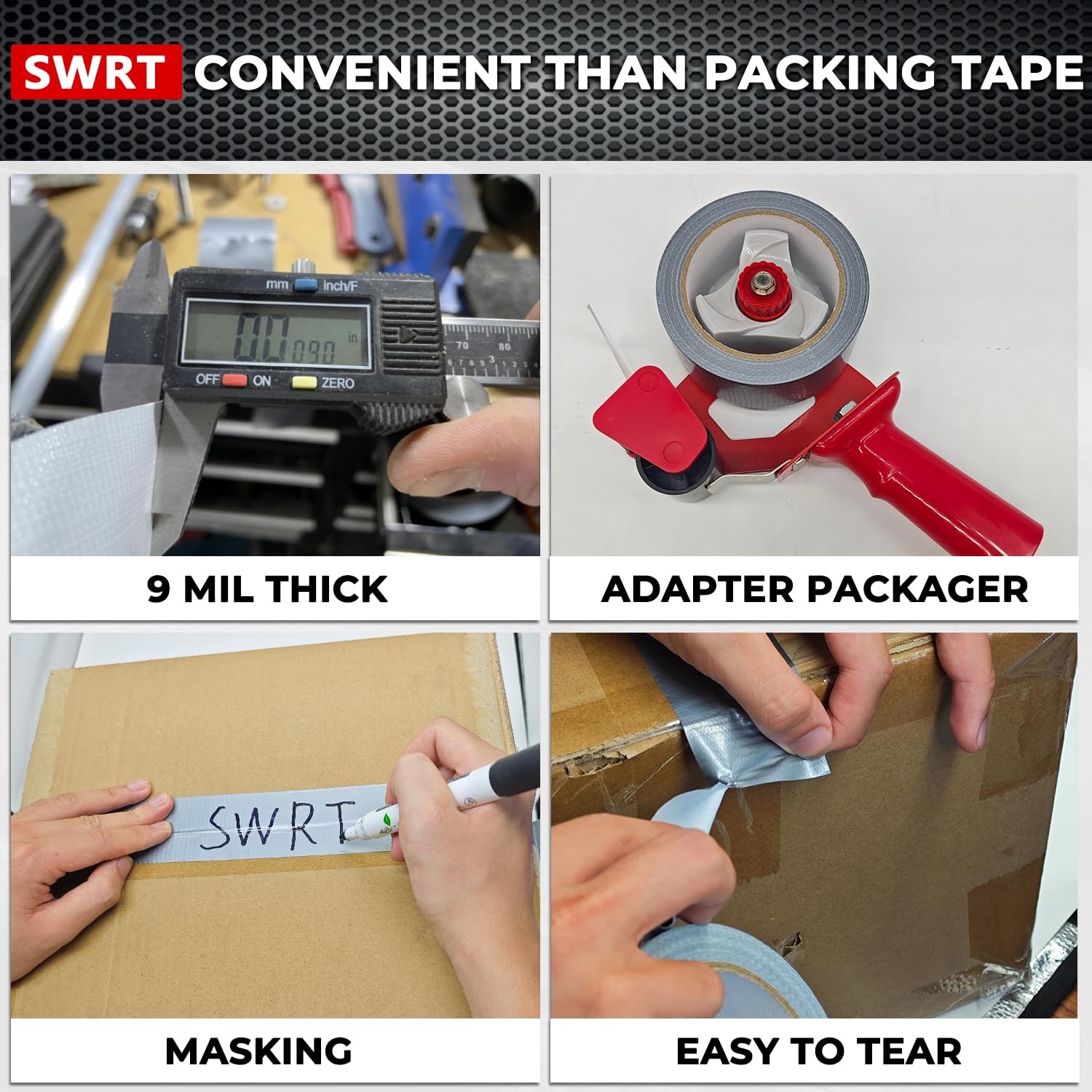 24-Pack 9 Mil Silver Heavy Duty Duct Tape Strong Adhesive, 2 Inch X 720 Yd Duct
