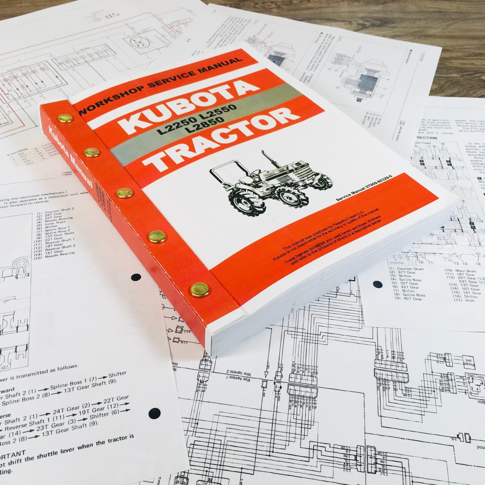 Kubota L2250 L2550 L2850 Tractor Service Repair Manual Shop Book Overhaul 452Pgs