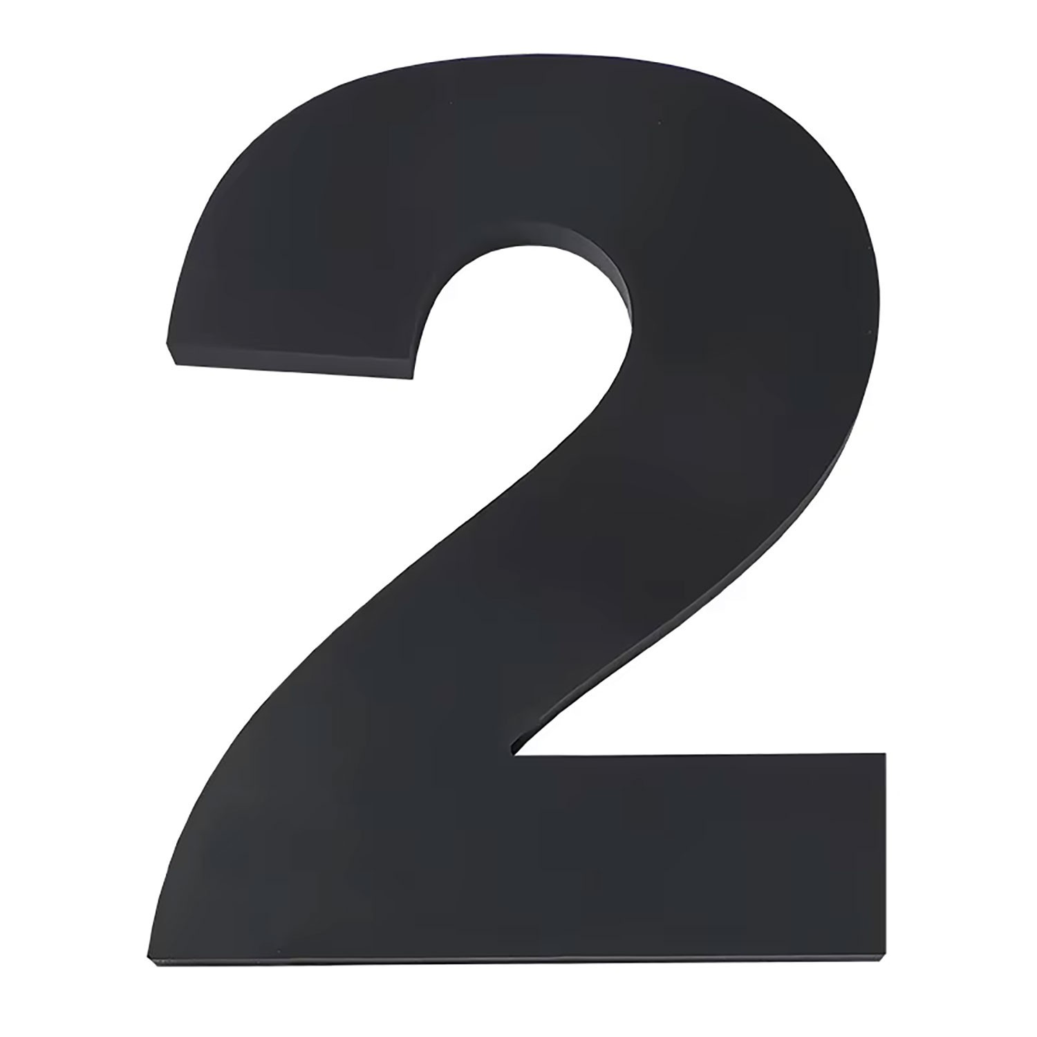 12 Inch Address Numbers For Commercial Building 3/8″ Thick Black Acrylic Bold