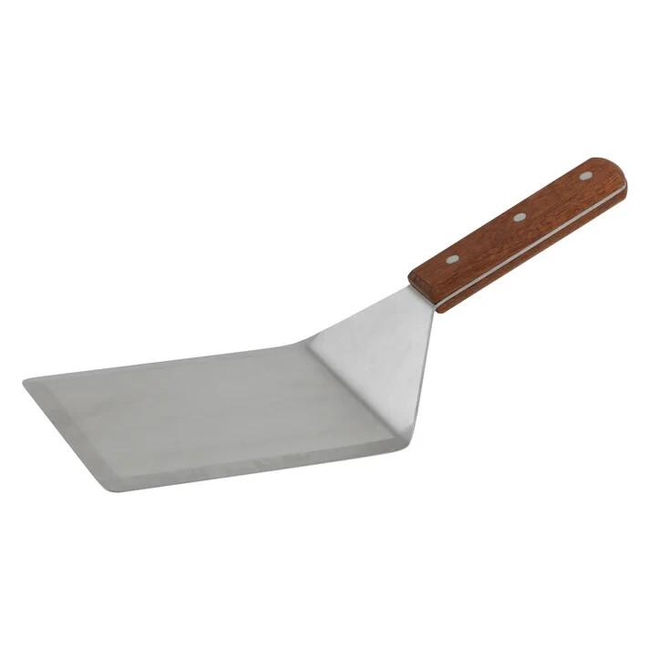 Winco TN56 Offset Turner, stainless steel & wood