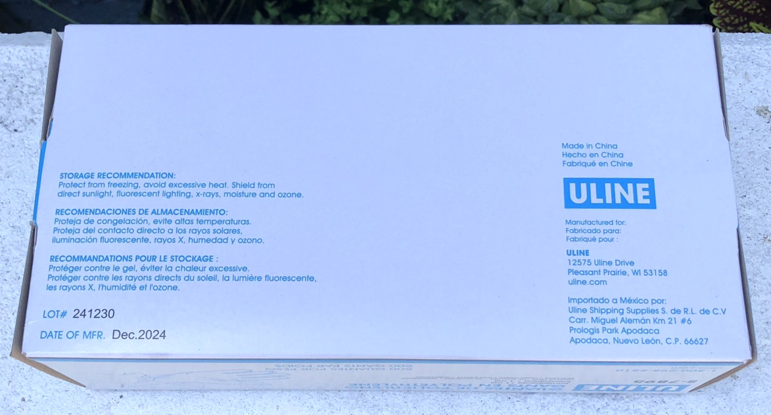 Uline 500 Polyethylene Gloves Clear 1 Mil S-7895 Single Use Ambidextrous New Box
