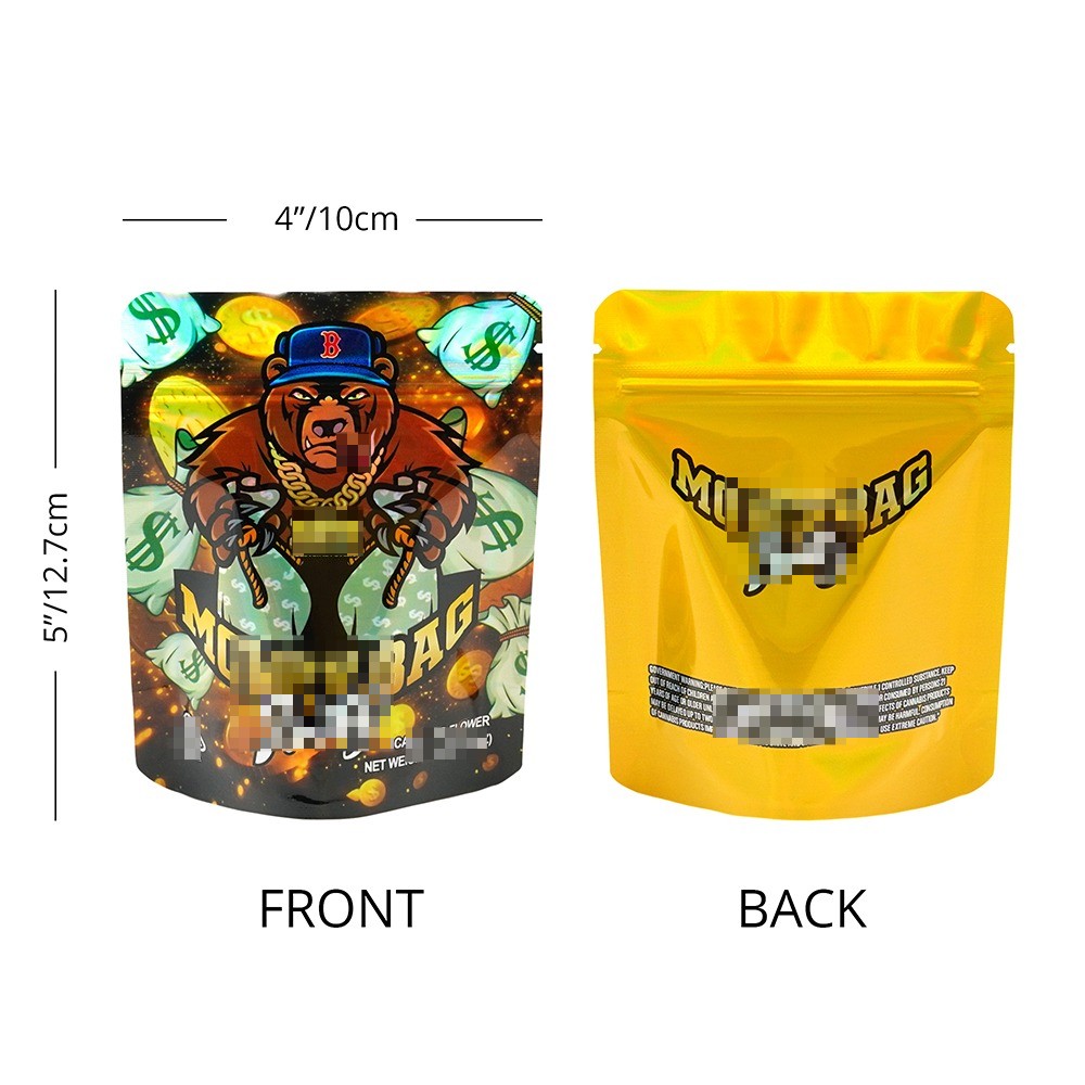100Pcs 3.5g Smell Proof Zip Seal Mylar Bags Resealable Food Candy Storage Pouch