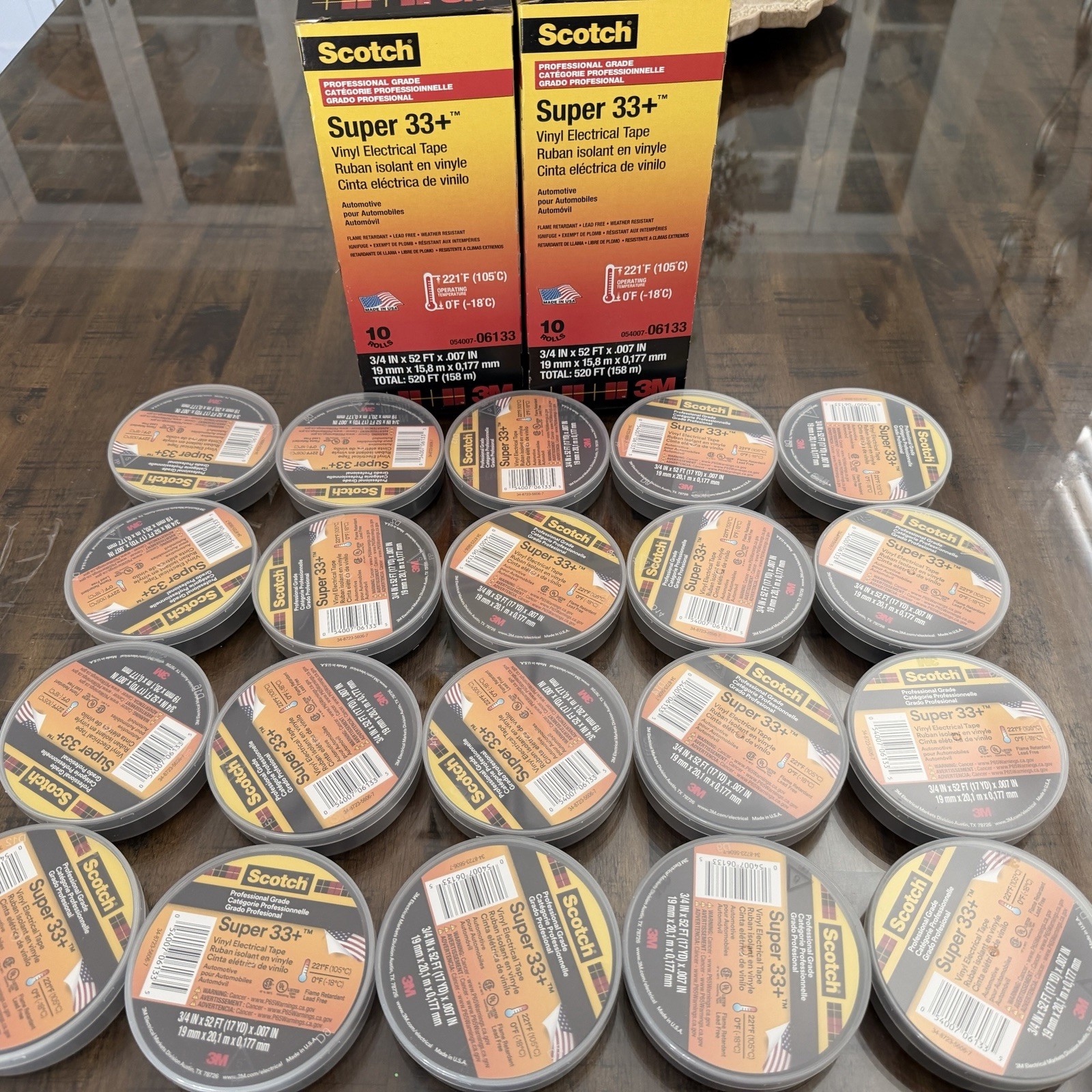 (20 ROLLS) 2PK Scotch 3M Super 33+ Vinyl Electrical Tape 06133 52FT NEW Fast 📦