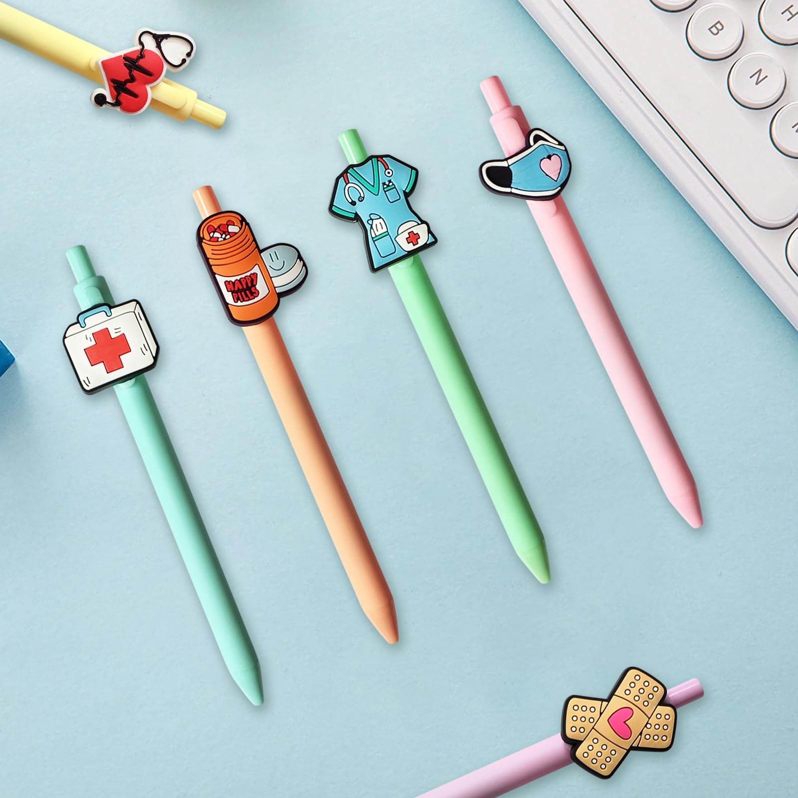 LSLSHY Cute Nurse Pens Funny 1 Count (Pack of 6), Multicolor