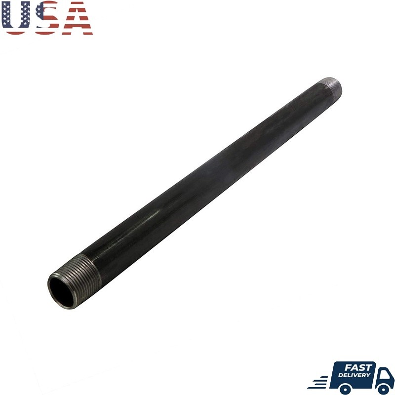 3/8in x 48in Black Steel Pipe Schedule 40 Threaded Fitting DIY Industrial New