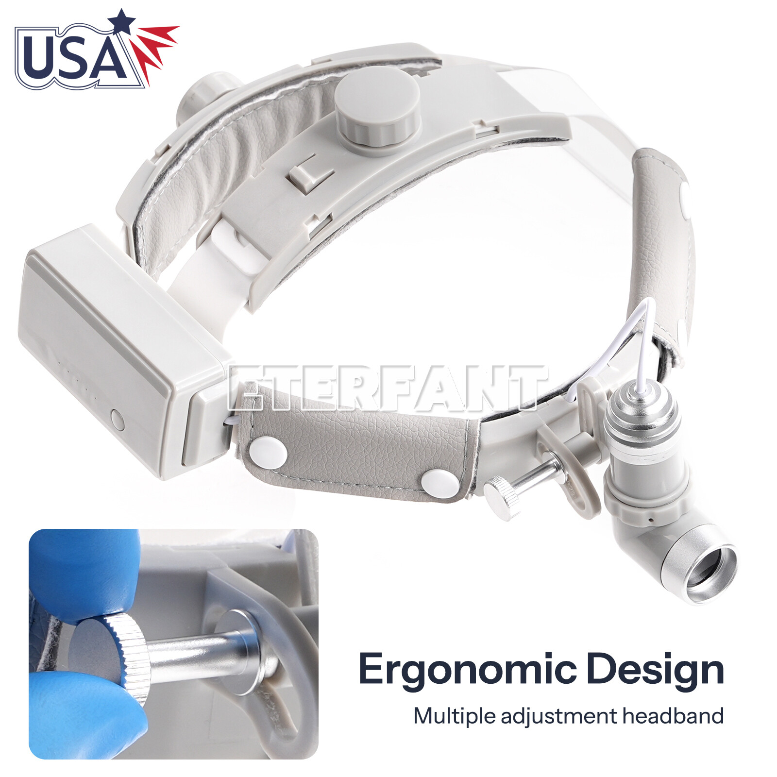 10W LED Dental Medical Headband Head Light Good Light Spot ENT Specific Headlamp