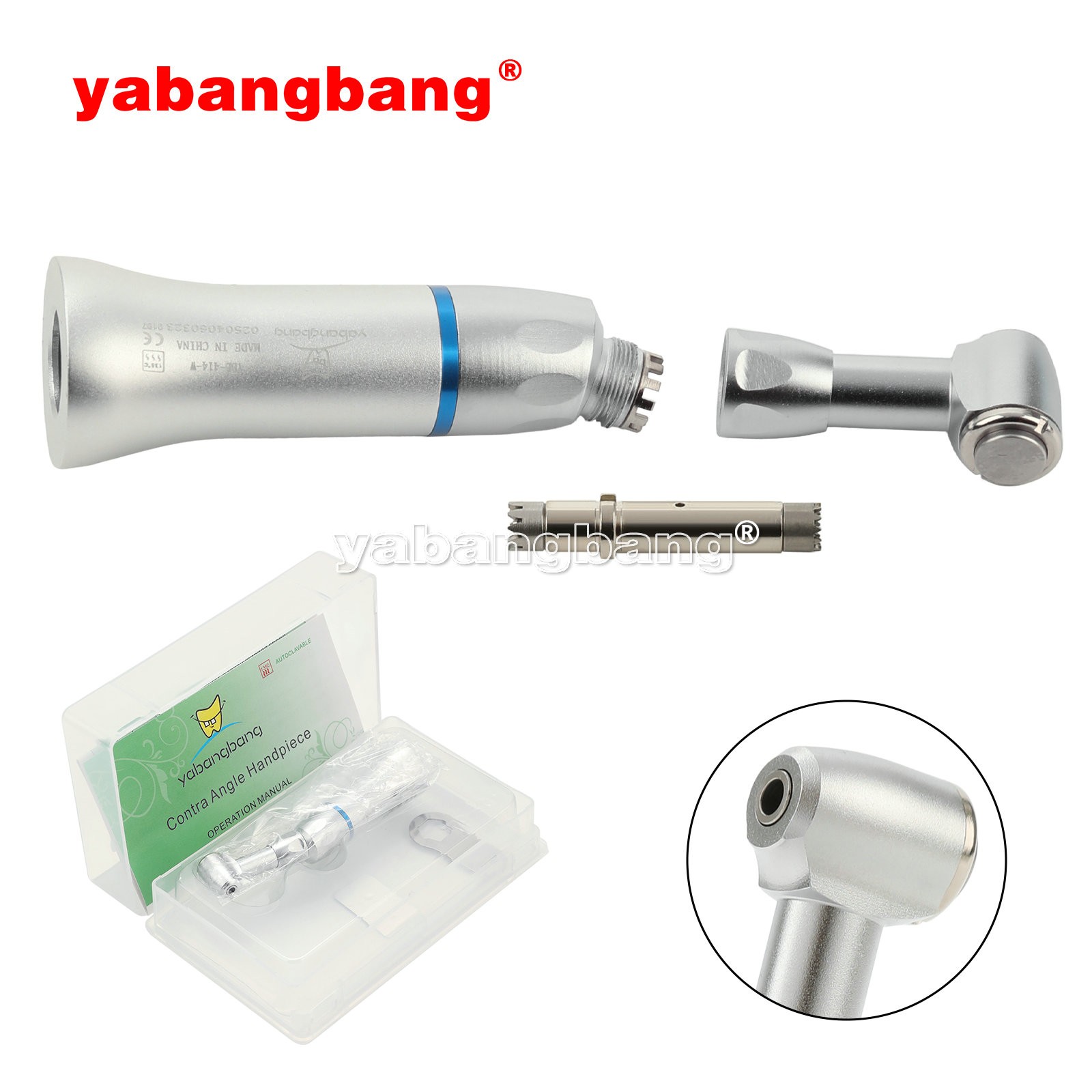 NSK Style Dental Push Button Slow Low Speed Contra Angle Handpiece PAD CA 2.35mm