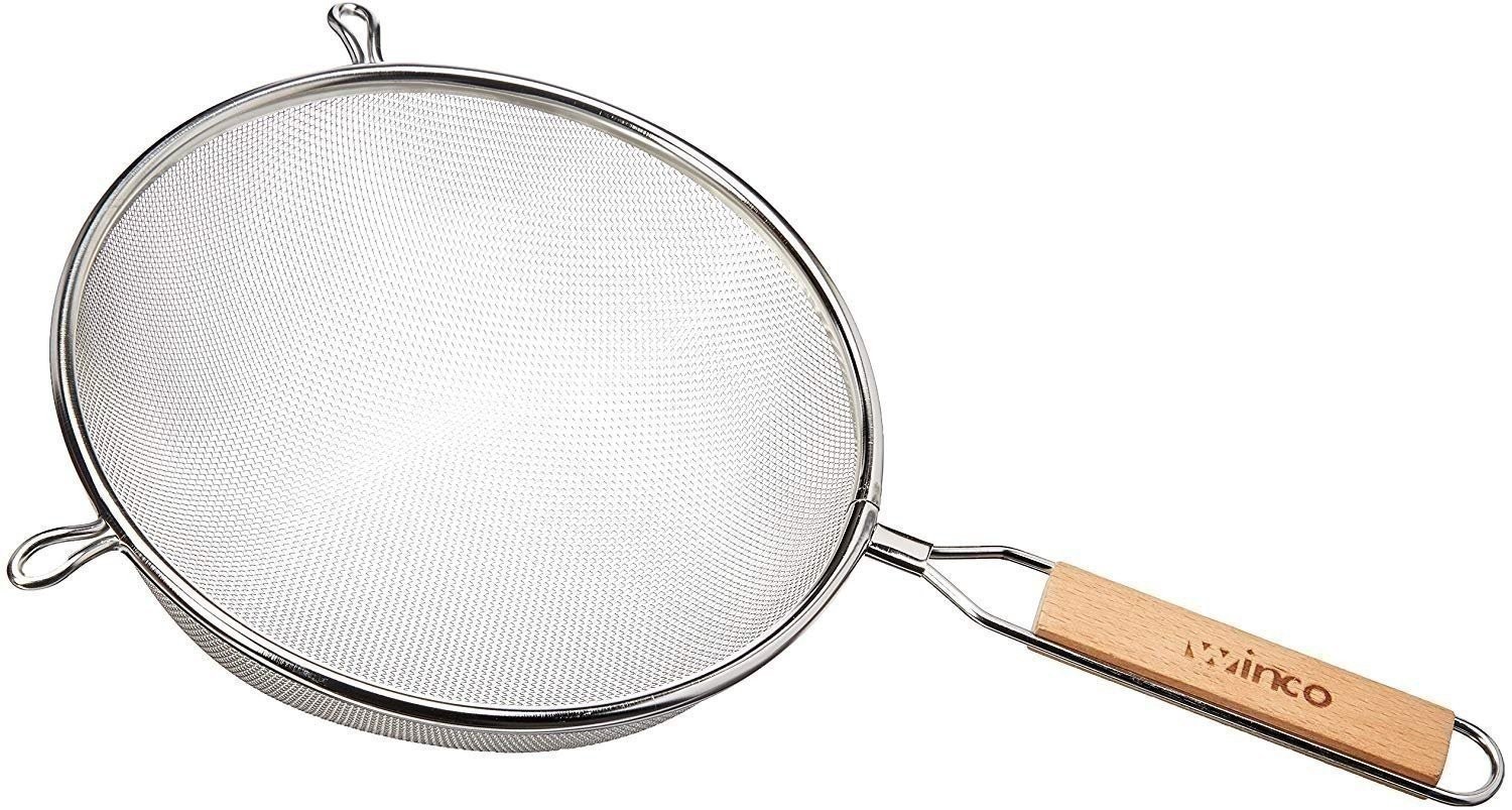 Winco MS3A-8S Strainer with Single Fine Mesh, 8-Inch Diameter